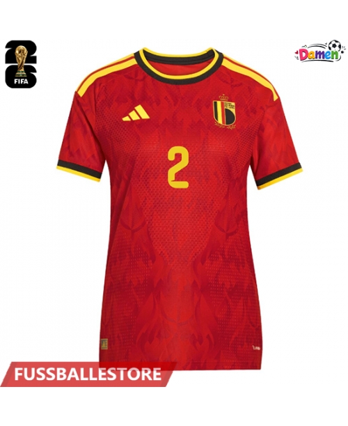 Günstige Belgien Diego Moreira #19 Heimtrikot Damen WM 2026 Kurzarm